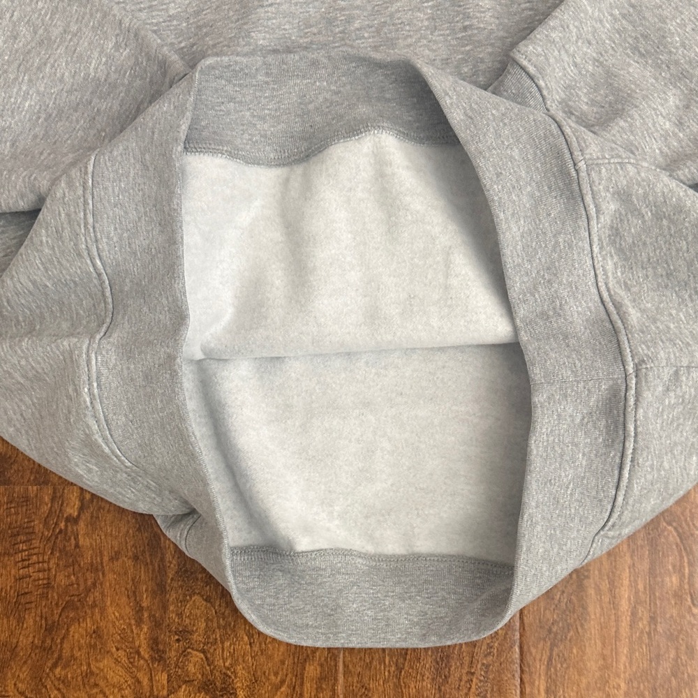 Adidas Light Gray Pullover Hoodie with Trefoil Logo Size M - Picture 8 of 16